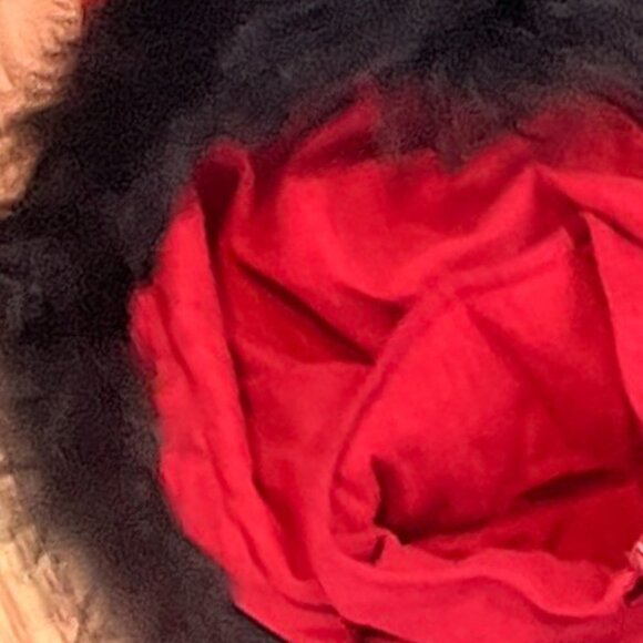 London Fog Red Down Winter Fur Hooded Jacket, Size: M - Picture 5 of 6